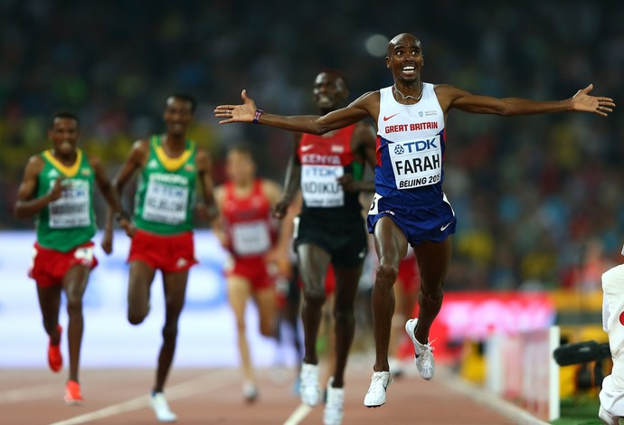 Mo Farah venceu os 5000m com arrancada espetacular (Foto: Getty Images)