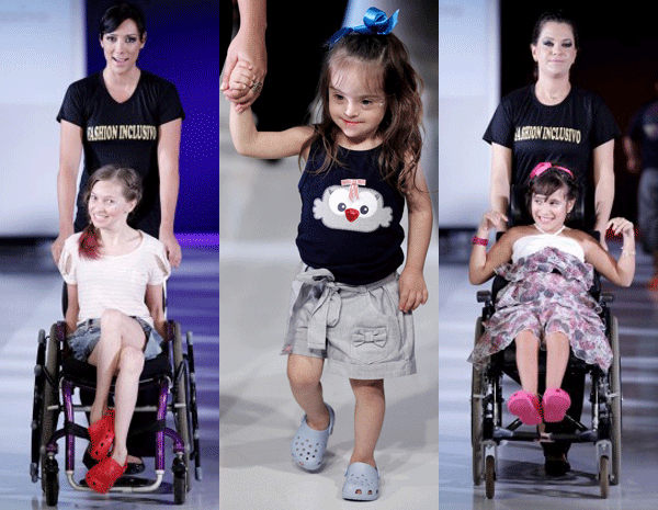 Crianças com deficiência desfilam pelo projeto Fashion Inclusivo (Foto: Sérgio Camargo)