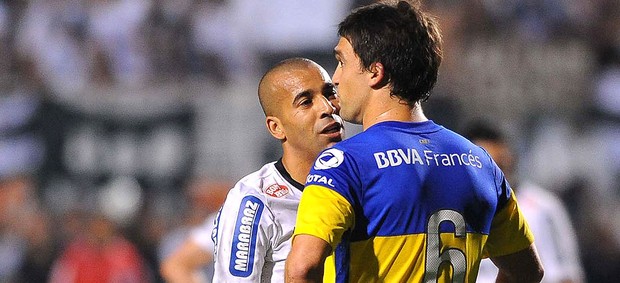Emerson e Caruzo, Corinthians x Boca Juniors (Foto: Marcos Ribolli / Globoesporte.com)