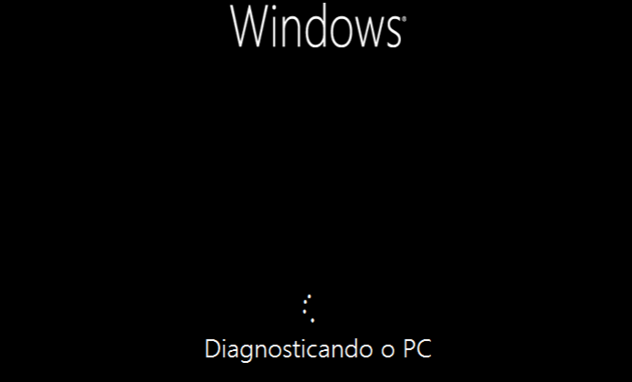 Reparação do Windows 8 em andamento (Foto: Reprodução/Edivaldo Brito)