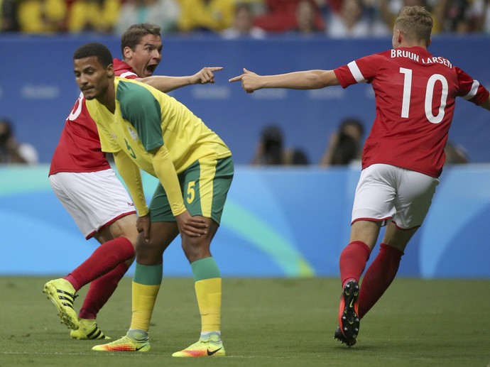  Jacob Bruun-Larsen gol Dinamarca África do Sul (Foto: Reuters)