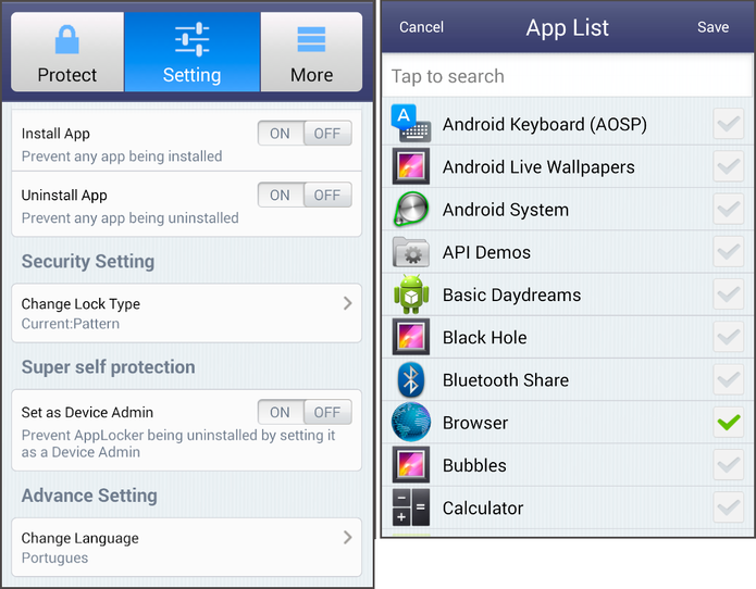 AppLock é um aplicativo que coloca senha nos apps do seu Android (Foto: Divulgação/AppLock)
