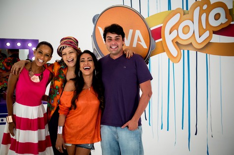 Tais Araújo, Betty Lago, Bruno de Luca e Samantha Schmütz: repórteres do carnaval no Viva (Foto: Divulgação)