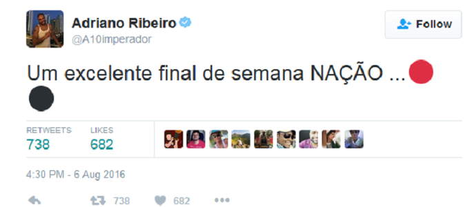 adriano twitter flamengo (Foto: Reprodução/Twitter)