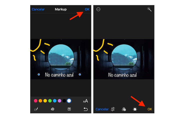 Edições devem ser salvas para que a imagem receba os efeitos aplicativos através do iOS 10 (Foto: Reprodução/Marvin Costa)