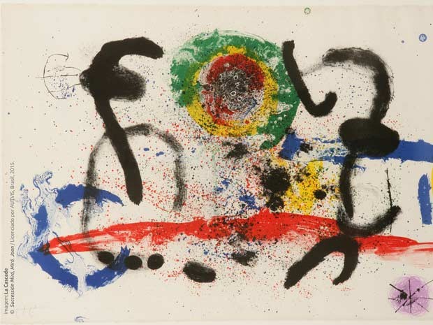 La Cascade, uma das obras que estão na exposição A Magia de Miró (Foto: Caixa Cultural/Divulgação)