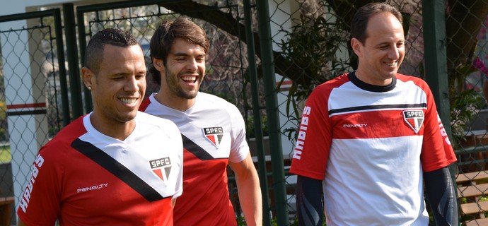 Luis Fabiano Rogério Kaká São Paulo (Foto: Marcelo Prado) Luis Fabiano Rogério Kaká São Paulo (Foto: Marcelo Prado)