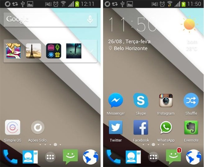 Android L Icons Weather Skin