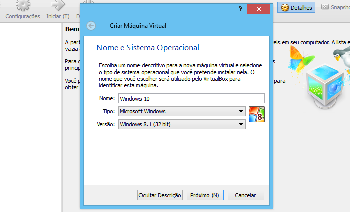 virtualbox windows 10 ooberegion