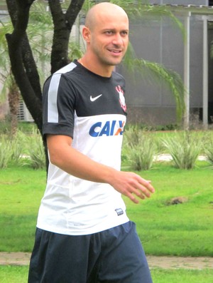 Alessandro, treino Corinthians (Foto: Diego Ribeiro / Globoesporte.com)