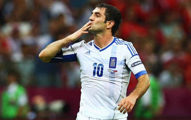 karagounis grécia gol rússia eurocopa 2012 (Foto: Agência Getty Images)