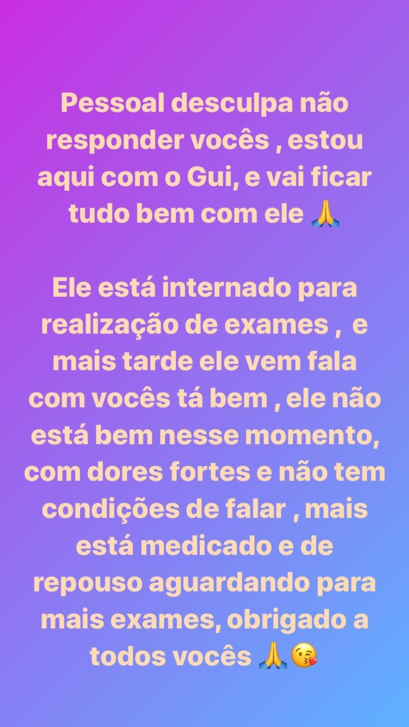 Publicação da mãe de MC Gui (Foto: Reprodução/Instagram) Publicação da mãe de MC Gui (Foto: Reprodução/Instagram)