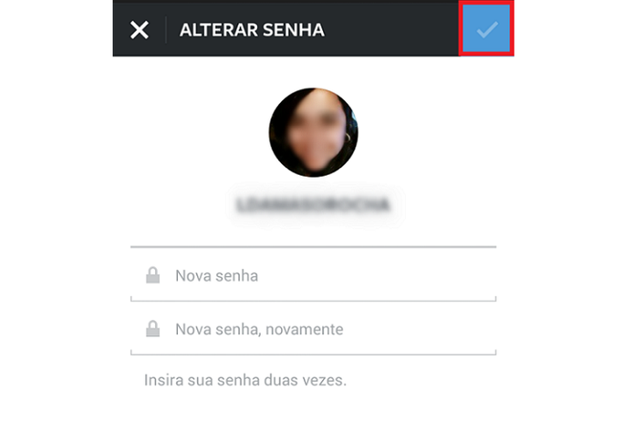 Redefinindo a senha do Instagram através do Facebook (Foto: Reprodução/Lívia Dâmaso) Redefinindo a senha do Instagram através do Facebook (Foto: Reprodução/Lívia Dâmaso)