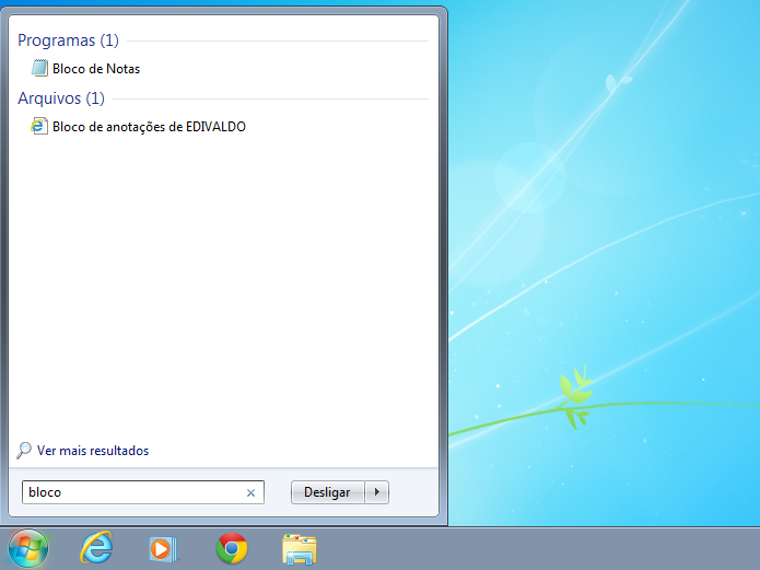 Procurando e executando o Bloco de Notas no Windows (Foto: Reprodução/Edivaldo Brito)