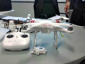 Drone era usado para monitorar agências e familiares de bancários (Foto: Policia Civil/ Divulgação)