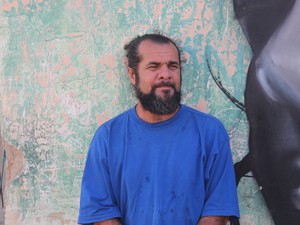 Grafiteiro Washington Gabriel, criador do projeto (Foto: Ellyo Teixeira/G1)