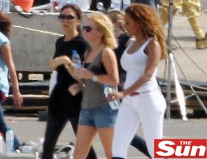ensaio encerramento Olimpíadas Spice Girls (Foto: Reprodução / The Sun)