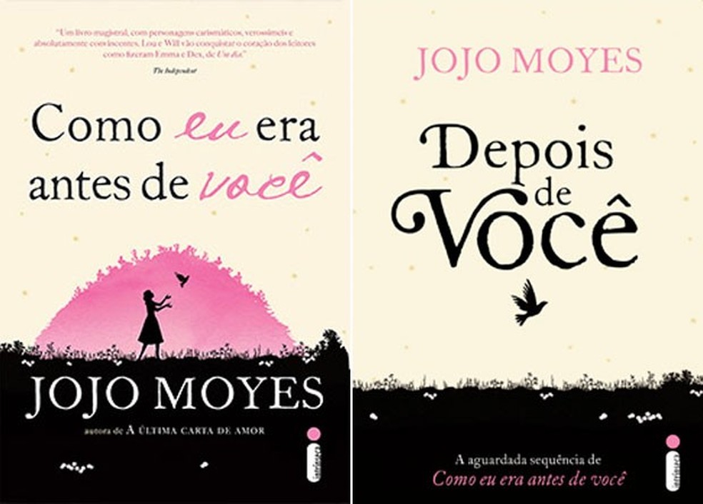 Capas dos livros 'Como eu era antes de você' e 'Depois de você', de Jojo Moyes, best-sellers de 2016. (Foto: Divulgação/Intrínseca)