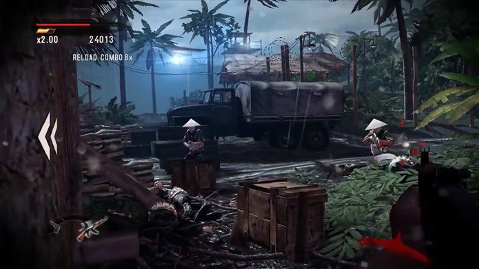 Tiroteio em Rambo: The Video Game é chato (Foto: Reprodução / Dario Coutinho)
