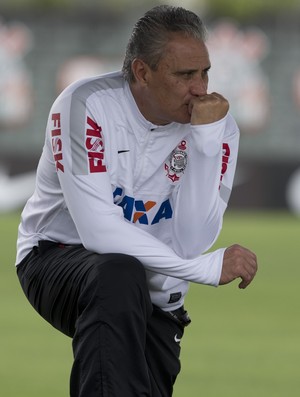 Tite treino Corinthians e Fabio Carrile (Foto: Daniel Augusto Jr/Agência Corinthians)