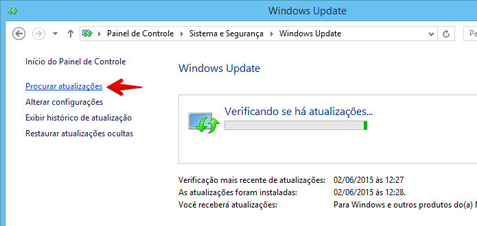 Verifique por novas atualizações (Foto: Reprodução/Helito Bijora)