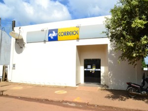 Agência dos Correios, em Cujubim, RO (Foto: Eliete Marques/G1)