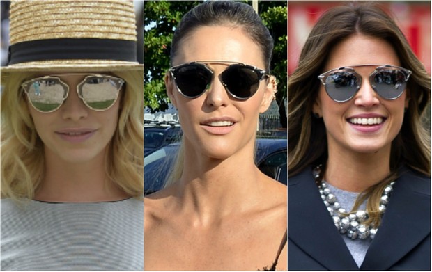[MODA] - Elena Perminova, Fernanda Lima e Helena Bordon usam os óculos So Real, da Dior (Foto: AFP | Roberto Teixeira / EGO | Getty Images)