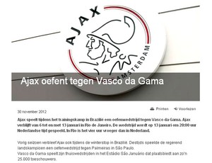 Ajax site oficial Vasco  (Foto: Reprodução)