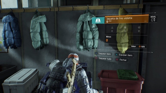 The Division tem diversas opções de roupas para equipar (Foto: Reprodução/Thiago Barros)