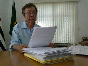 Cargo de prefeito de Paranapanema, SP, foi transferido para Antonio Nakagawa, que era vice-prefeito. (Foto: Jamie Rafael / TV TEM)