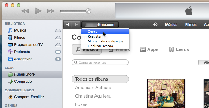 Acesse os detalhes da sua conta iTunes (Foto: Reprodução/Helito Bijora)
