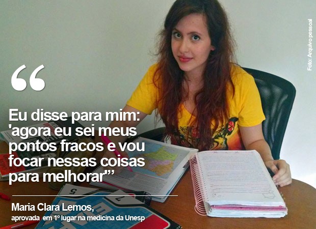 Maria Clara Lemos foi aprovada no primeiro lugar do vestibular de medicina da Unesp 2015 (Foto: Arquivo pessoal/Maria Clara Lemos) (Foto: Arquivo pessoal/Maria Clara Lemos)