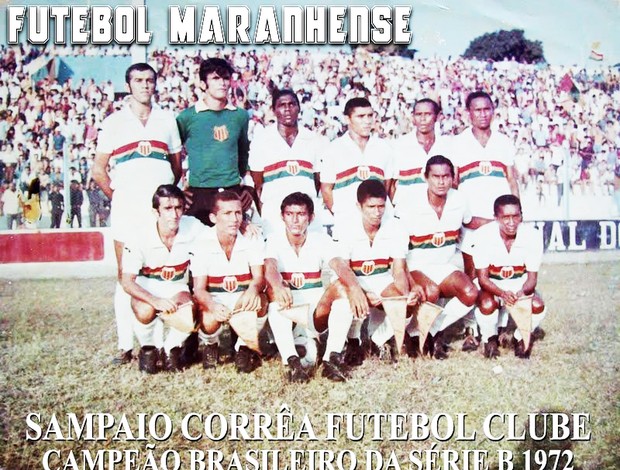 Time que venceu o Brasileiro da Série B de 1972 (Foto: Divulgação/Sampaio)