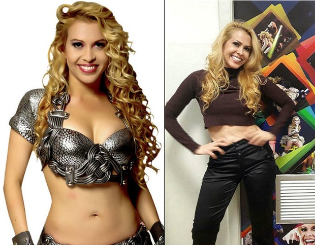 Joelma antes e depois: repaginada (Foto: Divulgação/Banda Calypso)