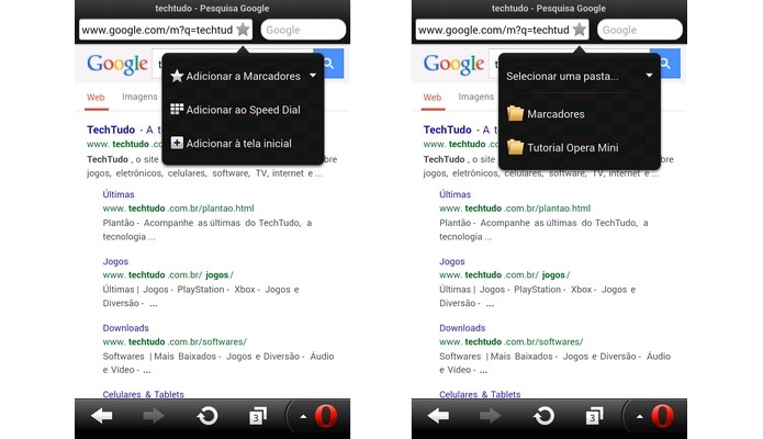 Marcador sendo adicionado a partir da barra de endereço (Foto: Reprodução/ Raquel Freire)