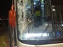 Ônibus do Rio Claro é atacado na saída de Franca; auxiliar fica ferido