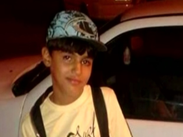 Rian Oliveira Soares, 12, morreu após ser baleado na frente de casa, em Luziânia, Goiás (Foto: Reprodução/TV Anhanguera)