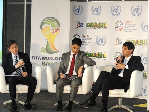 Luis Fernandes, Bebeto e Federico Addiechi (Fifa), Copa do Mundo (Foto: Felippe Costa / Globoesporte.com)