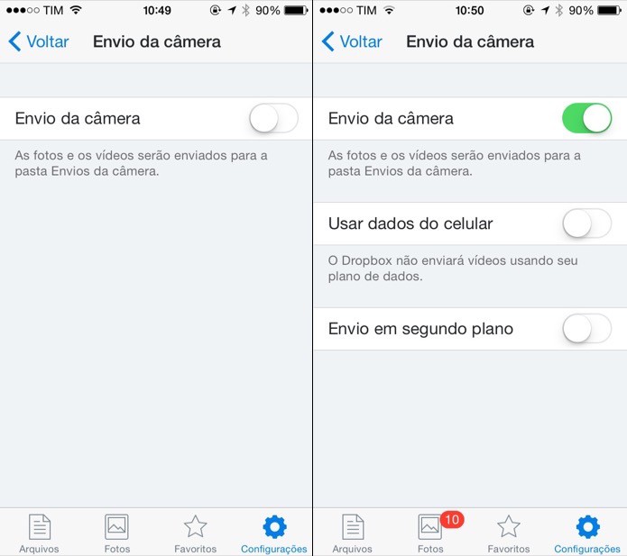 Configurando o envio da câmera no iOS (Foto: Reprodução/Helito Bijora) (Foto: Configurando o envio da câmera no iOS (Foto: Reprodução/Helito Bijora) ) Configurando o envio da câmera no iOS (Foto: Reprodução/Helito Bijora) (Foto: Configurando o envio da câmera no iOS (Foto: Reprodução/Helito Bijora) )