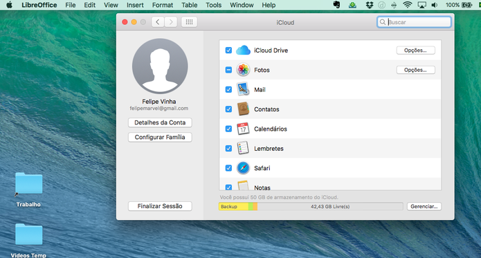iCloud Drive pode ser administrado no Mac (Foto: Reprodução/Felipe Vinha)