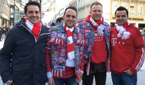 Torcedores de Hamburgo em Munique para ver Bayern x Juventus (Foto: Claudia Garcia/GloboEsporte.com)