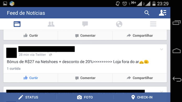 Usuário reclamando do Netshoes no Facebook (Foto: Reprodução/Carolina Miranda) (Foto: Usuário reclamando do Netshoes no Facebook (Foto: Reprodução/Carolina Miranda)) Usuário reclamando do Netshoes no Facebook (Foto: Reprodução/Carolina Miranda) (Foto: Usuário reclamando do Netshoes no Facebook (Foto: Reprodução/Carolina Miranda))