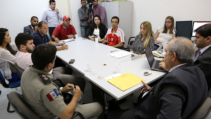 Reunião com integrantes das organizadas foi realizado nesta terça (Foto: Caio Loureiro/ TJ-AL)