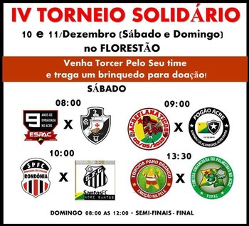 Torcidas realizam torneio solidário neste fim de semana na capital do AC