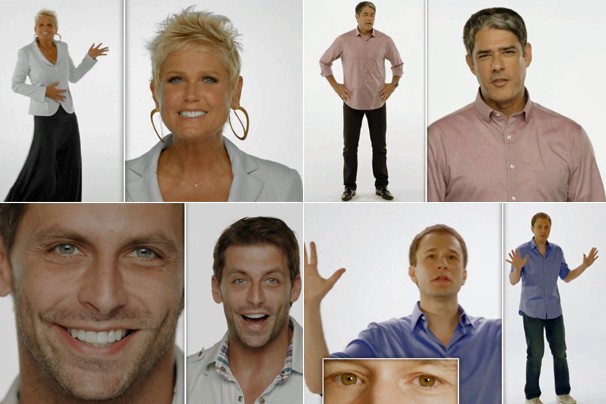 Xuxa, William Bonner, Henri Castelli e Tiago Leifert são algumas das estrelas da campanha Vem Aí (Foto: Rede Globo)