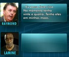 OUÇA: suspeito negocia com cambista  (Reprodução/TV Globo)