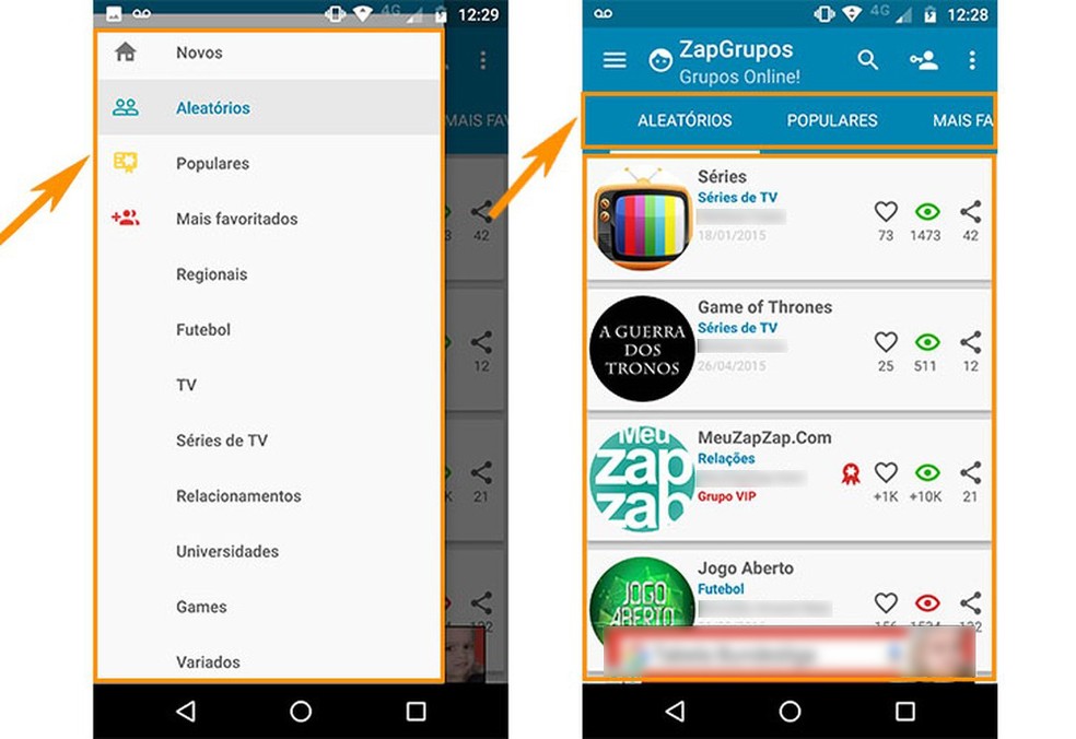 Descubra grupos do WhatsApp com o Zap Grupos (Foto: Reprodução/Barbara Mannara)