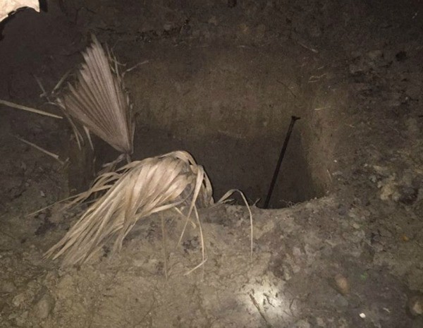 Um buraco foi encontrado nas proximidades do muro da cadeia (Foto: Arquivo Pessoal)
