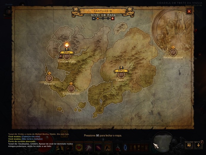 O Modo Aventura permite que o jogador participe de missões de caçada por todos os cenários de Diablo 3 (Foto: Reprodução/Daniel Ribeiro)