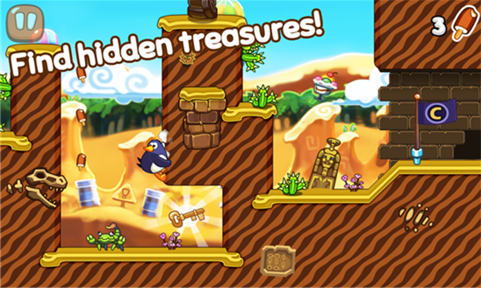 Hopping Penguin é uma divertida aventura para Windows Phone onde você deve fazer um resgate (Foto: Divulgação/Windows Phone Store)